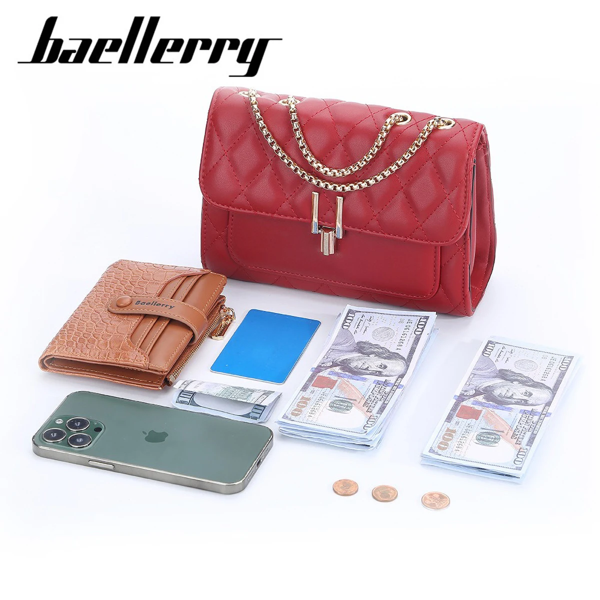 Chain Crossbody Quilted - Baellerry Women Crossbody Bag Small Quilted