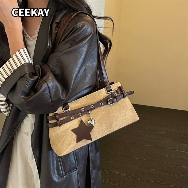 Saddle Bag Distressed - CEEKAY Women's Handbag Multi-Color Distressed Faux