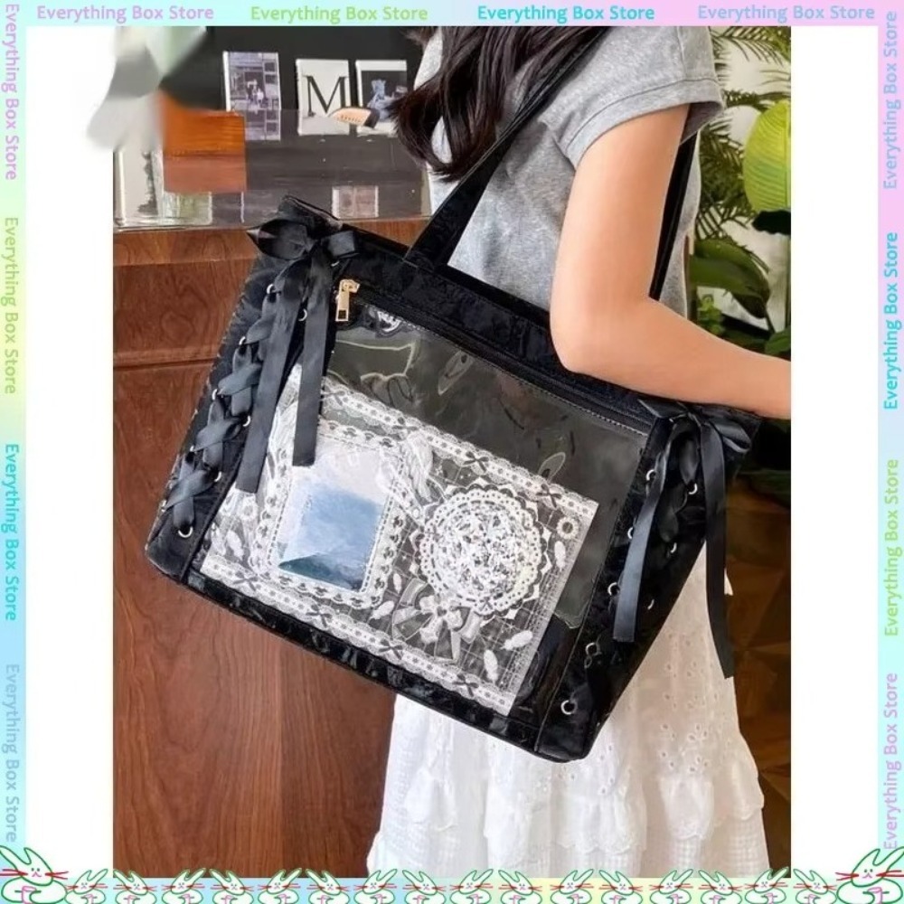 Luxury Tote Bags With Zipper - Versatile Fashion Ribbon Itabag Large Capacity