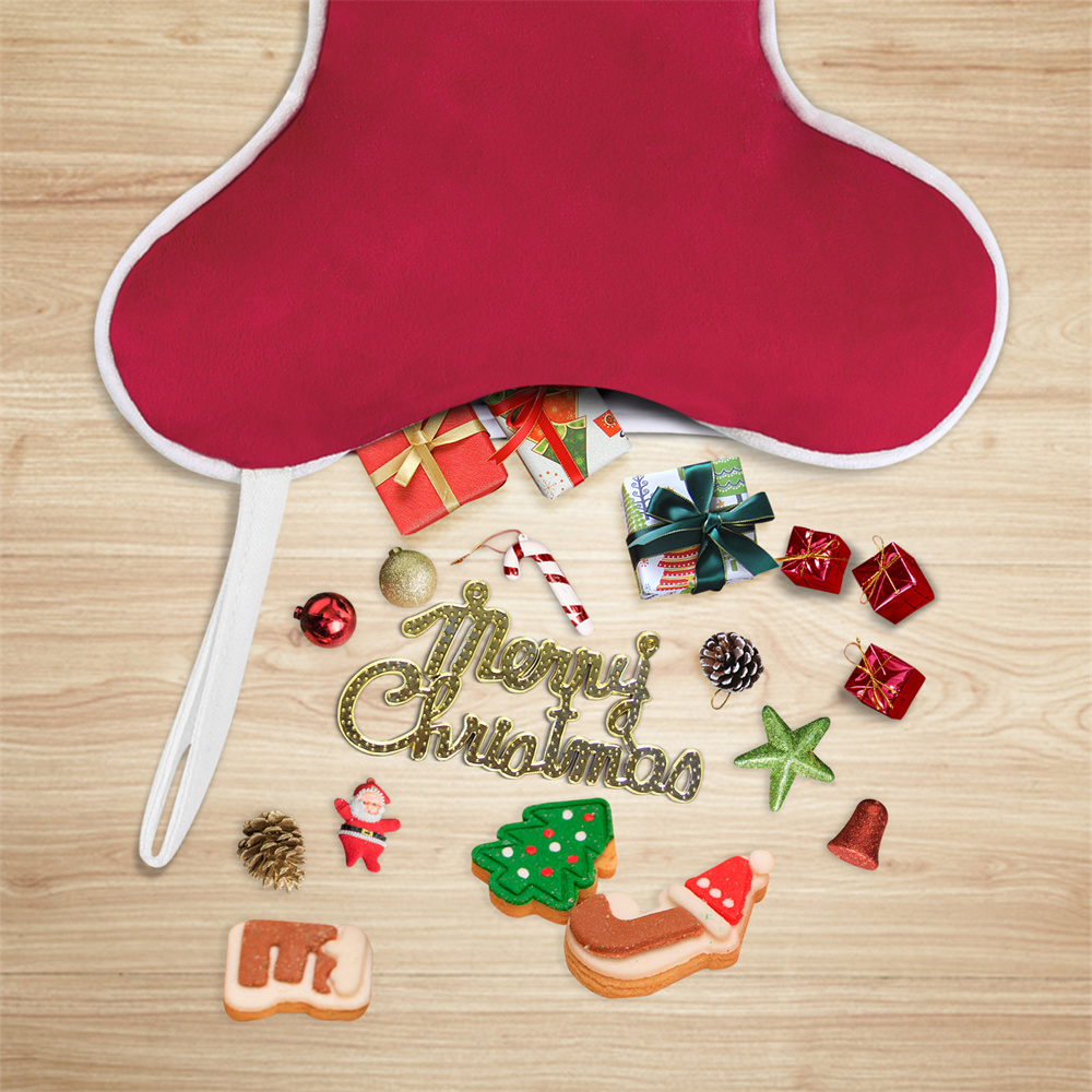 Velvet Dog Christmas Stocking  - огляд і ціна Luxury Xmas Bags