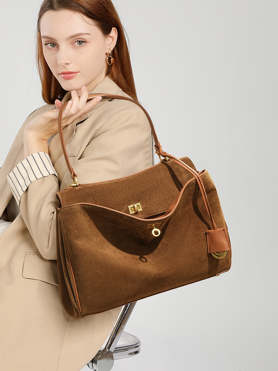 Autumn Winter Women's Suede ge - огляд і ціна Luxury Tote Bags With Zipper