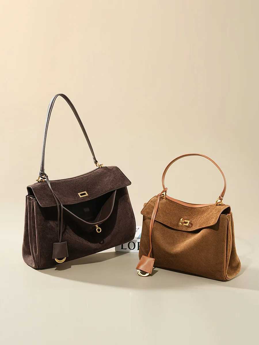 Autumn Winter Women's Suede ge - огляд і ціна Luxury Tote Bags With Zipper