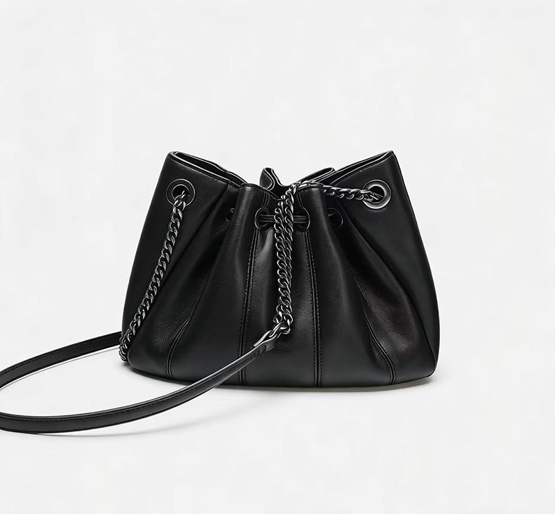 Fashion Drawstring Bucket Bag  - огляд і ціна Chain Crossbody Quilted
