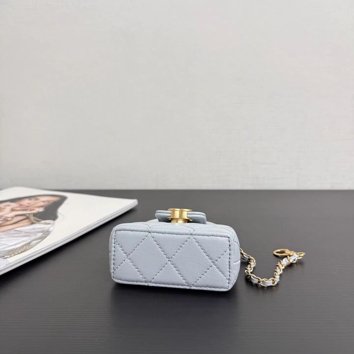 Pastel Blue Quilted Mini Chain - огляд і ціна Chain Crossbody Quilted
