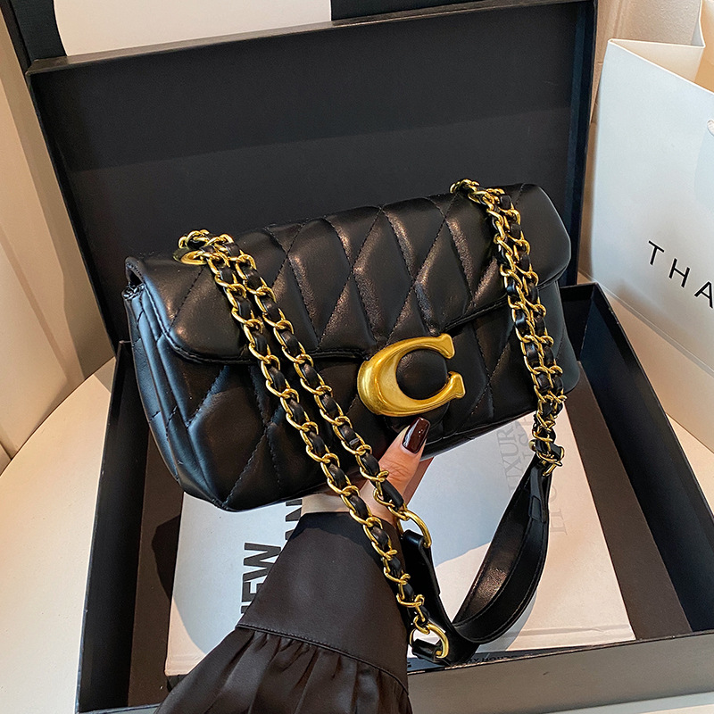 Women Quilted Leather Shoulder - огляд і ціна Chain Crossbody Quilted