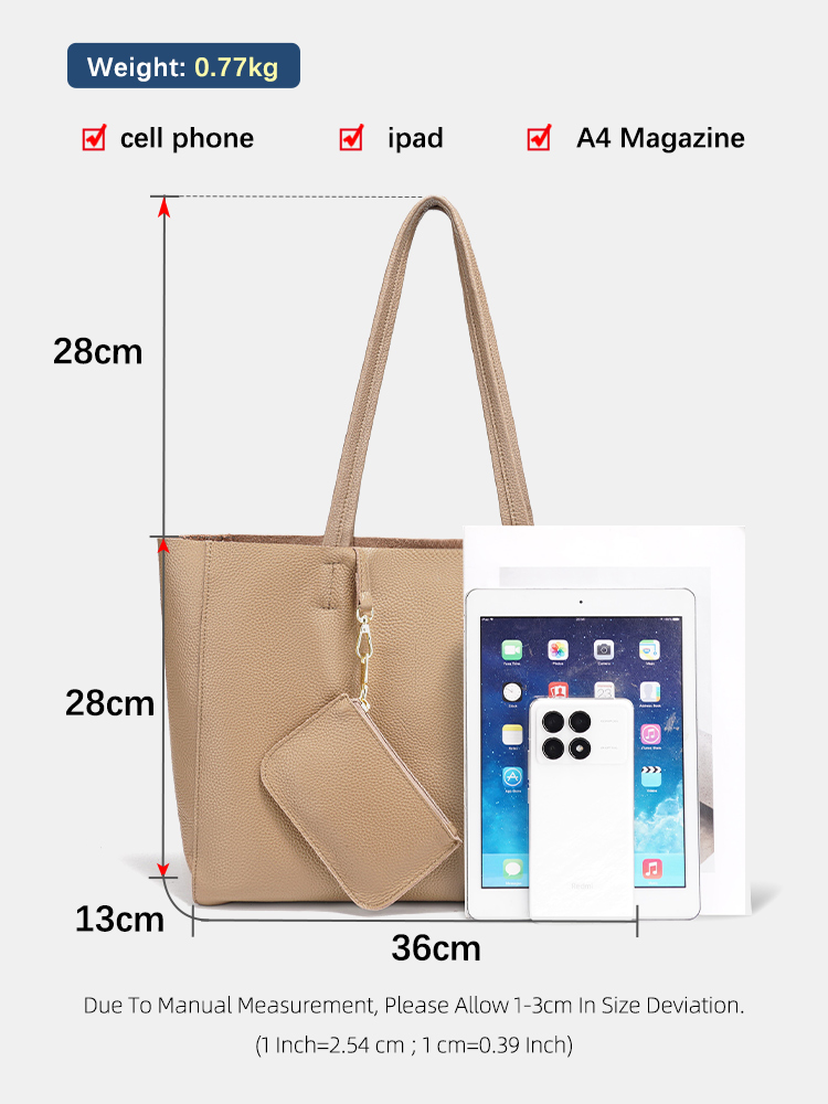 Zency Genuine Leather Large To - огляд і ціна Luxury Tote Bags With Zipper