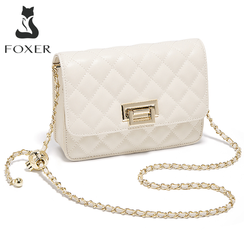 FOXER 2026 Women White Quilted - огляд і ціна Chain Crossbody Quilted