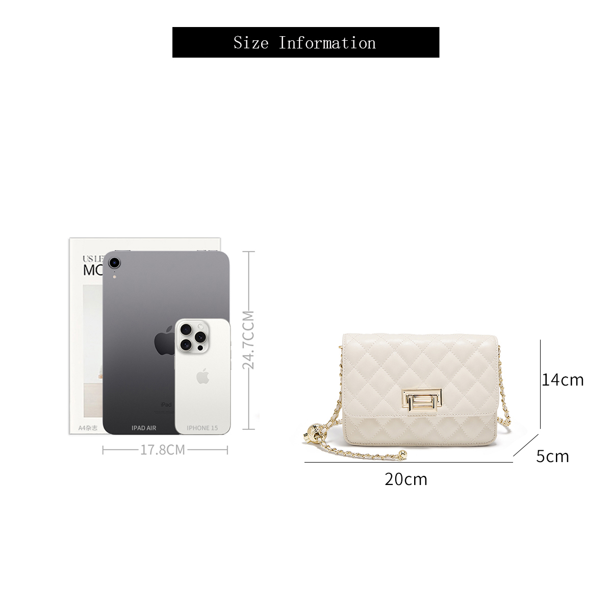 FOXER 2026 Women White Quilted - огляд і ціна Chain Crossbody Quilted