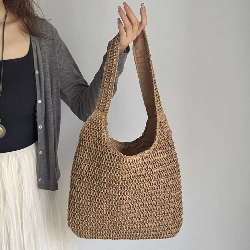 Fashion Rattan Women Shoulder  - огляд і ціна Luxury Beach Bags Ysl