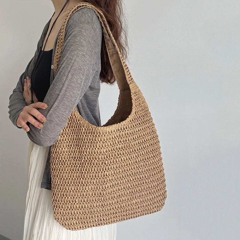 Fashion Rattan Women Shoulder  - огляд і ціна Luxury Beach Bags Ysl