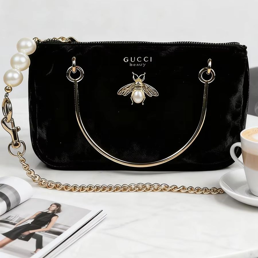 Gucci’s Bag Women Black Velvet - огляд і ціна Luxury Beach Bags Ysl