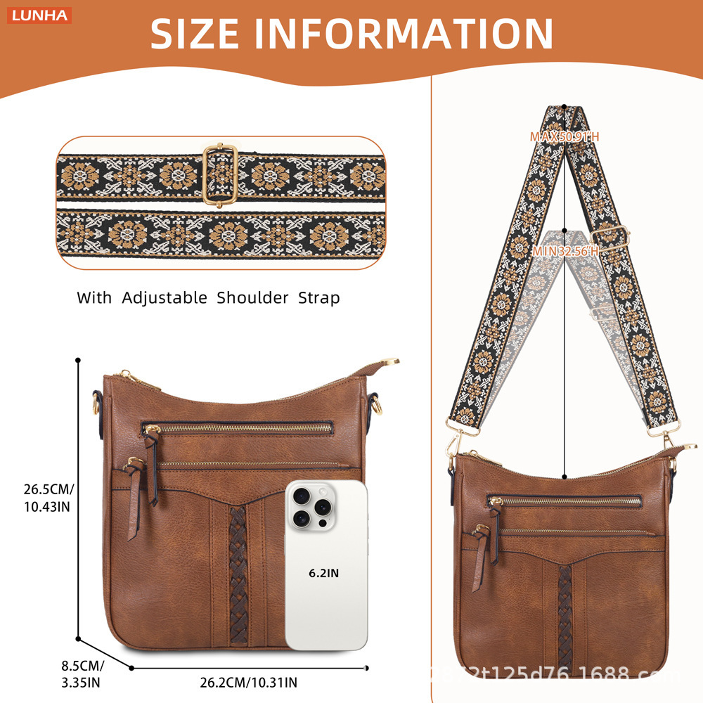 Vintage Braided Bucket Crossbo - огляд і ціна Saddle Bag Distressed
