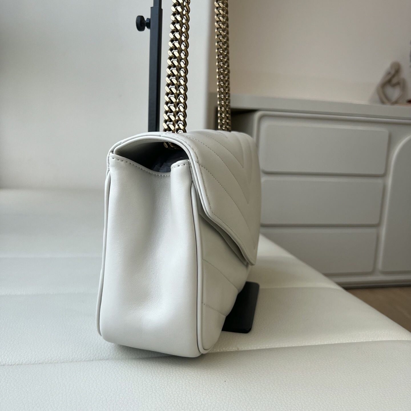 Women Cream White V Quilted So - огляд і ціна Chain Crossbody Quilted